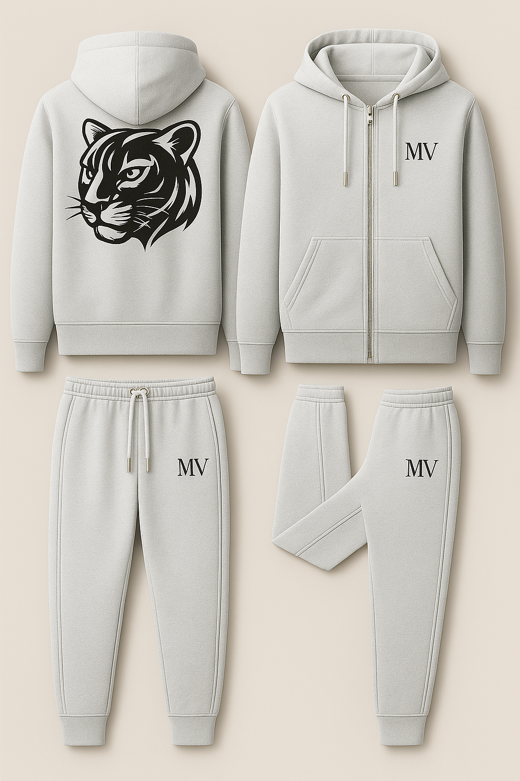 Chándal Ivory Black Tiger