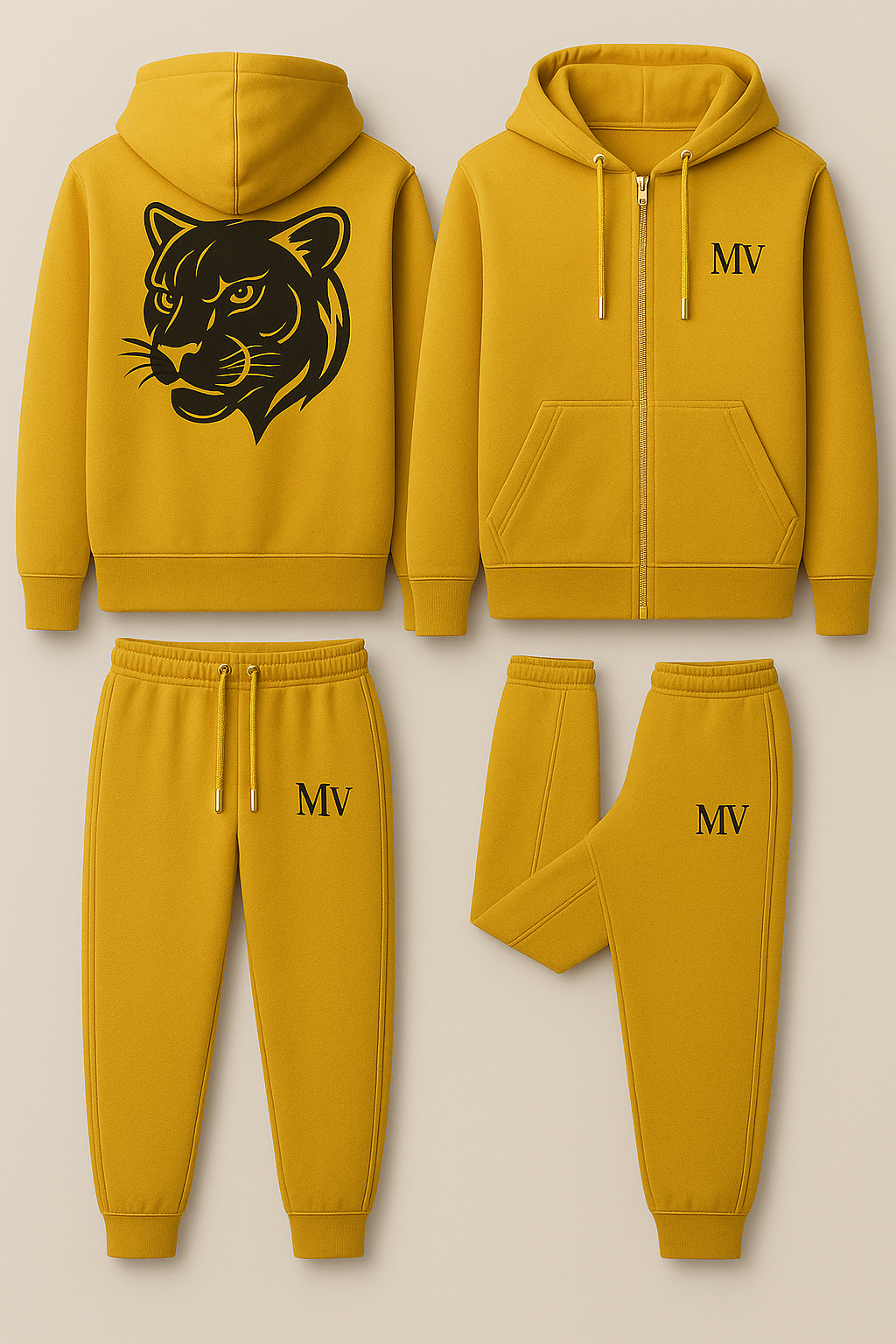 Chándal Mustard Panther Black