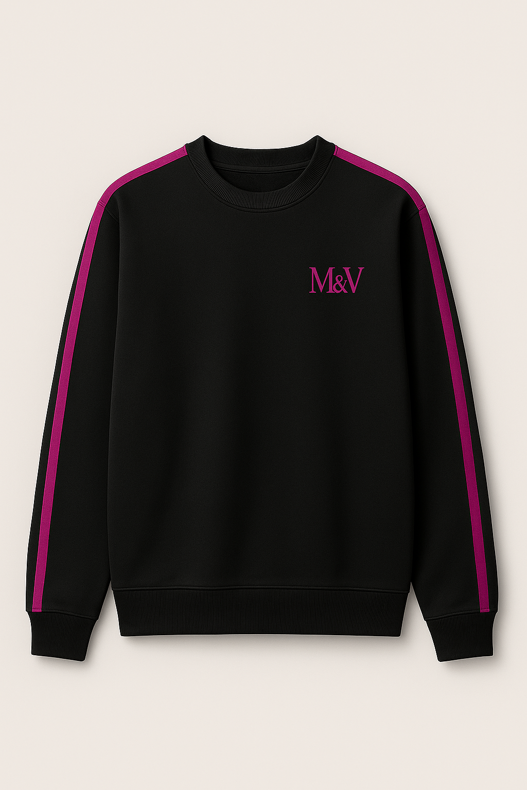 Sudadera Magenta Lines Crewneck